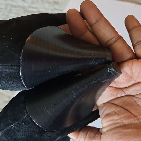 Veronica beard blondie black slip on slouchie heeled boots Size 8.5 - Picture 4 of 10